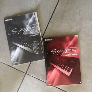 Yamaha S90ES Owner's Manual + Data List Booklet Synthesizer Guides